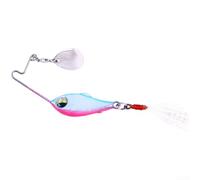 ZMdooreasy Metal VIB Ensemble de leurres de pêche avec cuillère vibrante pour bar et perche, appât dur long avec corps en métal solide, boîte de rangement multicolore (6 cm-10 g, couleur 4#)