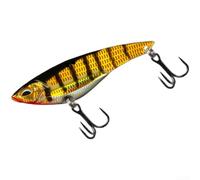 ZMdooreasy Metal VIB Leurre de pêche 56 mm 9,5 g Crankbait coulant pour lancer hyper long, hameçons triples antirouille, double modes de vibration, appât pour eau salée douce (doré noir)