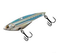 ZMdooreasy Metal VIB Leurre de pêche 56 mm 9,5 g Crankbait coulant pour lancer hyper long, hameçons triples antirouille, double modes de vibration, appât pour eau salée douce (bleu argenté)