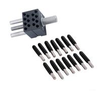ZMdooreasy Mini étau d'établi en acier inoxydable réglable jusqu'à 30 mm avec 14 tiges pour modélisme, bijoux, gravure, réparation de montres, travaux électroniques et petites pièces (noir)