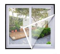ZMdooreasy Moustiquaire autocollante en maille pour fenêtre - Facile à installer - 140 x 150 cm