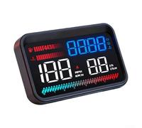 ZMdooreasy OBD2 HUD Affichage tête haute définition avec alarme de survitesse, jauge ABS+PC pour véhicules à essence 2008 +, prise et noir