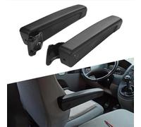 ZMdooreasy Paire d'accoudoirs réglables pour siège de voiture Angle de 0 à 120 degrés Résistant aux chocs Housse en éponge PU Support ergonomique pour Camions Automobiles Intérieur Noir