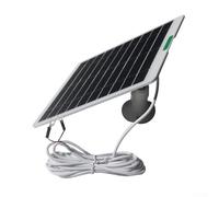 ZMdooreasy Panneau de charge solaire 5 W pour sonnettes vidéo offrant une alimentation continue avec câble long pour des positions d'installation flexibles (blanc)