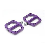 ZMdooreasy Pédales de VTT en nylon léger avec roulement scellé DU+, axe Cr-Mo de 14 mm, plate-forme antidérapante pour VTT, vélo de route, marquage gauche/droite (violet)