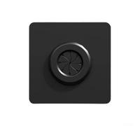ZMdooreasy Plaque murale rotative de type 86 avec ouverture de câble de 32 mm, cache de prise PC ignifuge pour protection de prise, anneau de protection en caoutchouc, montage (noir)