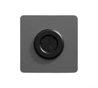 ZMdooreasy Plaque murale rotative de type 86 avec ouverture de câble de 32 mm, cache de prise PC ignifuge pour protection de prise, anneau de protection en caoutchouc, montage (gris)