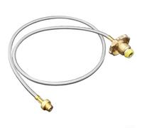 ZMdooreasy Pour tuyau adaptateur de carburant GPL pour une utilisation en extérieur à Taiwan avec construction en cuivre et maille en acier inoxydable pour un transfert sûr vers des bidons plats