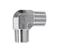 ZMdooreasy Raccord coudé à 90° en acier inoxydable 304 pour nettoyeur haute pression, raccord à angle droit avec filetage intérieur et extérieur, tailles polyvalentes 1/8 à 3/4" (1/2)