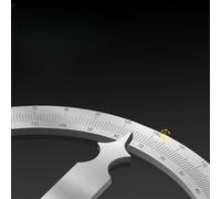 ZMdooreasy Rapporteur en acier inoxydable trempé avec échelle bidirectionnelle gravée claire et écrou de verrouillage sécurisé pour une mesure stable et précise des angles de 0 à 180 degrés (200 x 300