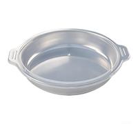 ZMdooreasy Récipient de conservation alimentaire en acier inoxydable avec couvercle, plateau de service rond 304 avec double poignée, design hygiénique sans couture pour cuisine, salle à manger et