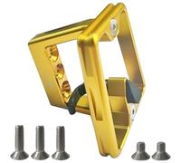 ZMdooreasy Support de fixation avant en alliage d'aluminium avec système à trois trous pour vélos pliants Brompton et Dahon, adaptateur nez de porc pour porte-bagages (doré)