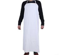 ZMdooreasy Tablier de soudage professionnel robuste résistant à la chaleur Protection imperméable à l'huile Longue longueur Équipement de sécurité d'atelier pour la cuisine, la coupe du travail des