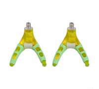 ZMdooreasy Tête de support de canne à pêche galvanisée avec rouleau en silicone antidérapant, support à vis de 8 mm, support lumineux LED pour la pêche de nuit, accessoire coloré (jaune)