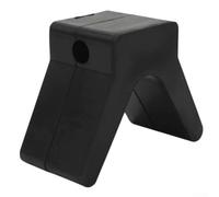 ZMdooreasy V-Style Bloc-butée d'arc de remorque de bateau, siège de montage en caoutchouc non marquant pour kayak et embarcation, trou de 13 mm, noir, design compact pour remorques et quais marins