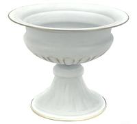 ZMdooreasy Vase compote doré de 20 cm, urne rétro européenne en métal pour centres de table de mariage, fer solide avec finition peinture de cuisson pour décoration de maison et bureau (B)