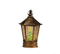 ZMdooreasy Veilleuse de Noël LED, lanterne de Noël rétro, lampe de vacances, décoration de fenêtre, motif Père Noël, bonhomme de neige, élan, pour fête de Noël (arbre de Noël)