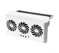 ZMdooreasy Ventilateur d'échappement solaire pour voiture avec 3 têtes, grand angle de ventilation de 180 ° pour fenêtre, bandes d'étanchéité réglables, circulation de l'air efficace pour réduire la