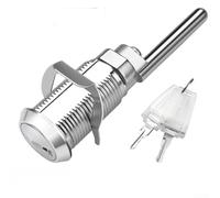ZMdooreasy Verrou d'armoire de gestion à 3 niveaux en alliage de zinc avec changement de noyau rapide, clé pliante à 180° pour tiroirs de fichiers de bureau et unités de rangement, argent (0714-30)