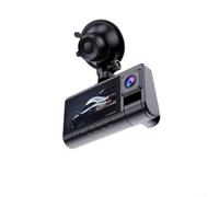 ZMdooreasy Voiture pour caméra embarquée avec écran 3", enregistreur DVR triple canal 1080p, objectif grand angle et marche arrière pour la sécurité au stationnement