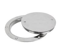 ZMellifluent Couvercle de Trappe de Pont Rond de 6 Pouces, Trappe d’accès pour Inspection Marine, Couvercle étanche antidérapant en Acier Inoxydable 316 avec Surface polie Miroir pour Pont de