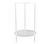 ZMellifluent Table d’appoint en Acrylique Transparent, Table de Chevet à 2 Niveaux avec Plateau Rond, Table d’appoint Moderne et Transparente avec Doubles étagères pour Chambre à Coucher, Salon