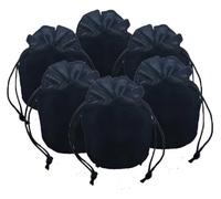 zmgmsmh Petite pochette à dés avec cordon de serrage pour pièces d'échecs en velours - Pochette pour dés de cosplay, pièces de monnaie - Sac à bijoux en velours - Rouge/gris/noir (6, noir)