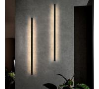 ZMH 2ER Applique murale LED Intérieur Moderne 100 CM 34 W Couloir Up Down | Blanc chaud Lampe de couloir Lampe de salon Lampe de lit Noir Éclairage cage d'escalier Salon Chambre enfant