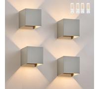 ZMH Applique murale Led 4ER Extérieur Gris Applique G9 Blanc chaud Moderne Up Down IP65 Etanche Applique extérieure Faisceau réglable Lampe de couloir