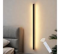 ZMH Applique murale LED d'intérieur noire 100 cm, éclairage mural moderne | à intensité variable, 15 W, éclairage de couloir l'intérieur pour chambre à coucher, salon, couloir, escalier, hôtel