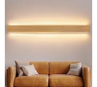 ZMH Applique murale LED intérieure Applique murale en bois 100 CM 36W Moderne Applique murale Up et Down Lumière indirecte 3000K Blanc chaud 5000lm Eclairage mural pour salon chambre couloir cage d'es