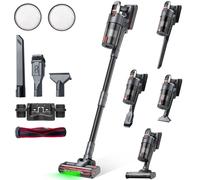 ZMH Aspirateur sans fil 600W 48Kpa Puissance d'aspiration élevée 60 min d'autonomie avec cyclone & anti-enchevêtrement 5-en-1 Système de filtration A11 pour sols en bois dur Tapis