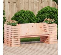ZMH Banc de jardin avec bacs à plantes 167,5x60x65 cm Bois massif Douglas