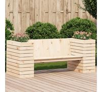ZMH Banc de jardin avec bacs à plantes 167,5x60x65 cm Pin massif