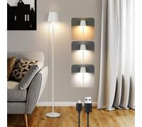 ZMH Lampadaire Salon LED Lampadaire à intensité variable Moderne USB Lampe sur pied avec 3 températures de couleur Blanc Lampadaire pour chambre à coucher étude et bureau 125 cm