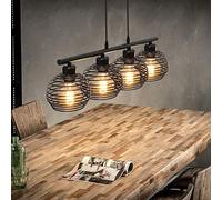 ZMH Lámpara colgante de techo Retro Lámpara colgante negra - Lámpara colgante E27 de metal de altura ajustable y diseño industrial estilo para iluminación de mesa comedor salón