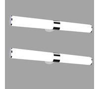 ZMH Lampe à miroir LED Lampe à miroir 2 PERSONNES Chrome Applique murale étanche IP44 Blanc neutre 4000K Lampe pour pièces humides 15W 60CM pour salle de bain cave cuisine armoire de salle de bain