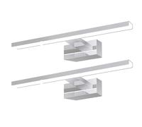 ZMH Lampe à miroir LED Lampe à miroir blanche Applique murale 2U étanches IP44 Applique murale blanc neutre 4000K Lampe pour pièces humides 6W 30CM pour salle de bain cave cuisine armoire de salle de