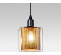 ZMH Lampe à Suspendre Table à Manger Vintage Lampe à Suspendre 1 flamme E14 Lampe à Suspendre Rétro en Verre Métal Noir Or Industriel Lampe de Table à Manger Cuisine Salon Salle à Manger Max. 40W