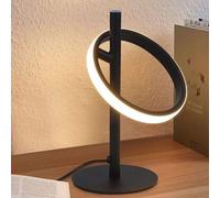ZMH Lampe de table LED Touch à trois niveaux de gradation Anneaux rotatifs 6W 3000K LED fixe intégrée Blanc chaud