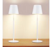 ZMH Lampe de table Sans fil LED Lampe de table Lampe de chevet Touch Dimmable 2er Lampe de bureau USB Rechargeable Métal Bureau Chambre de nuit