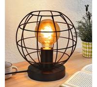 ZMH Lampe de table Vintage Lampe de table noire - Lampe de chevet rétro Douille E27 en métal - Source lumineuse exclusive