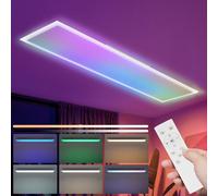 ZMH LED Panel 120x30 Dimmbar Deckenpanel Lang Deckenleuchte Flach Tageslichtlampe RGB Farbwechsel Büro mit Fernbedienung Lampe de bureau 36W Plafonnier cuisine pour atelier couloir salon salle à mange