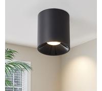ZMH LED Plafonnier 1ER apparent 7W Spot de plafond Blanc chaud Spot apparent Noir Spot rond de plafond Petit pour cuisine Salon Salle à manger