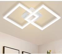 ZMH Led plafonnier blanc plafonnier chambre blanc chaud plafonnier pivotant géométrique 24W pour cuisine couloir bureau salon