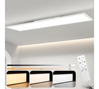 ZMH LED Plafonnier Panneau Lampe de plafond Dimmable 120x30 cm avec télécommande 40W Moderne Lampe de nuit Lampe de chambre à coucher Blanc Lampe de bureau pour bureau cuisine couloir