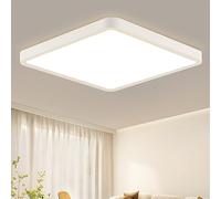 ZMH LED Plafonnier Plat - 23W Lumière chaude 23cm Lampe de chambre Carrée Éclairage de plafond de salle de bains Lampe de salle de bains Étanche IP44 Lampe de couloir pour salle de chambre couloir