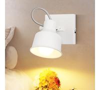ZMH Plafonnier 1 flamme Blanc Applique Vintage Orientable 350° Applique MAX.40W Spotlight E14 Douille Rétro Lampe de cuisine pour salon chambre bureau (sans ampoule)