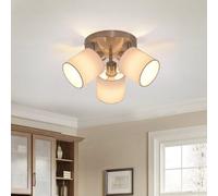 ZMH Plafonnier à 3 flammes, noir, spot de plafond vintage, spot mural LED orientable 350° E14 (sans ampoules)