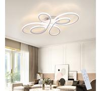 ZMH Plafonnier LED Blanc dimmable avec télécommande 65W 66CM Lampe créative moderne pour salon Chambre à coucher Salle à manger Bureau Cuisine